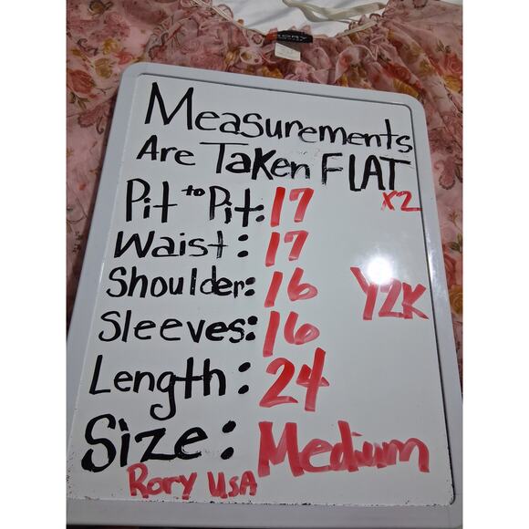 Y2K Vintage Rare RORY Sheer Ruffle Bell Sleeve Whimsical Fairycore Flowy Top - Picture 10 of 12